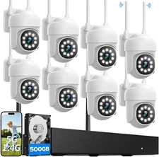 Wireless Security Camera System,16CH 4K NVR PTZ WiFi Cameras for Home Security