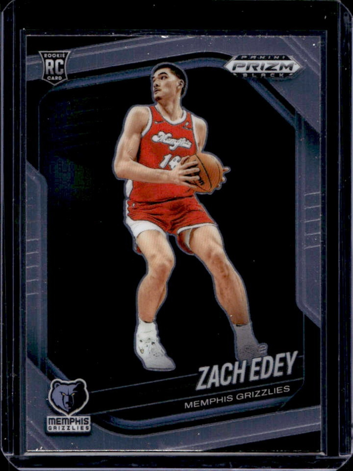 2024-25 Prizm Black Zach Edey RC Rookie #64 Grizzlies