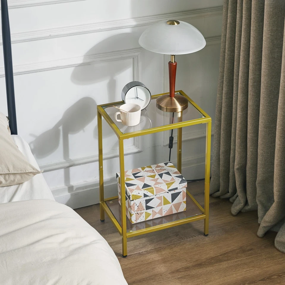 Table dAppoint à 2 Niveaux, Table Basse, Table de Chevet, Table Téléphone, Bo... - Photo 3/4