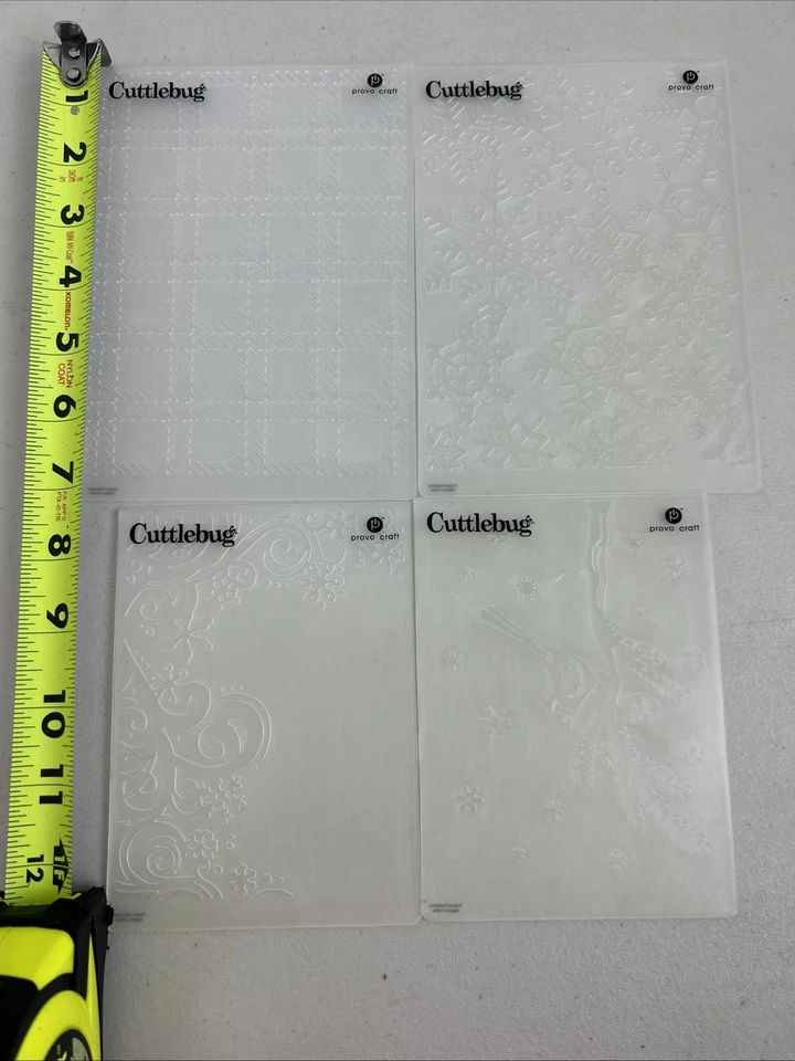 Cricut Cuttlebug Anna Griffin Embossing Folder  Christmas Holidays Pick 1 - Image 2 of 2