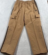 Adidas Originals Adicolor Classics Cargo Pants Mens Large Beige 3-Stripes Hiking