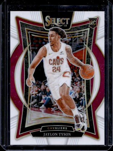 2024-25 Panini Select Jaylon Tyson Concourse RC White Prizm #/149 Cavaliers