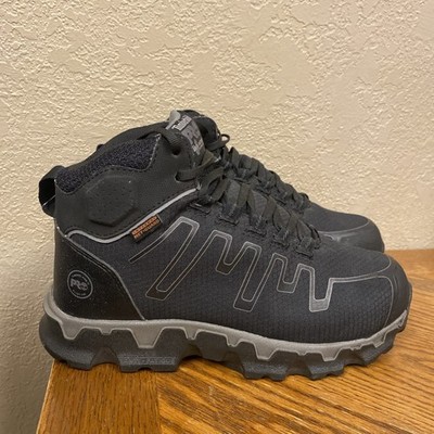 Timberland Pro Powertrain Sport Mens 6M Work Shoes Black Alloy Safety Toe NICE!