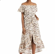 INC International Concepts Tiger animal -Print Midi Dress Sz XL