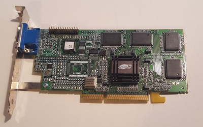 ATI Radeon/GPU Rage 128/16MB SDR/Xpert 128/Graphics Card with VGA/1998/AGP 2x