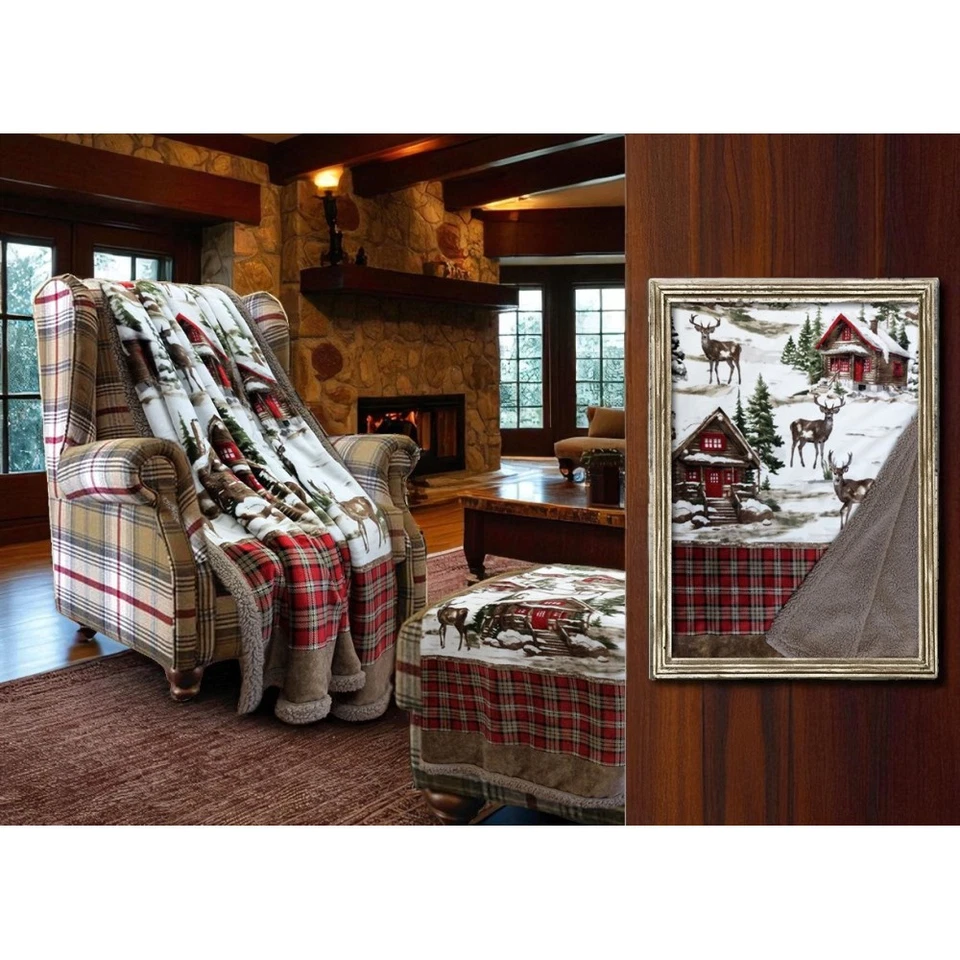 Plaid Sherpa Chalet – Coperta Invernale Morbida in Pile Agnellato Stile Tirolese - Immagine 2 di 4