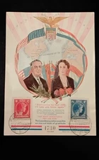 Luxemburg Memorial Card w/ Stamps 'Scarce' Event CDS - 1945