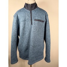 Men's Eddie Bauer Sweater Fleece Quarter Zip Pullover Size Medium EMJ1504S