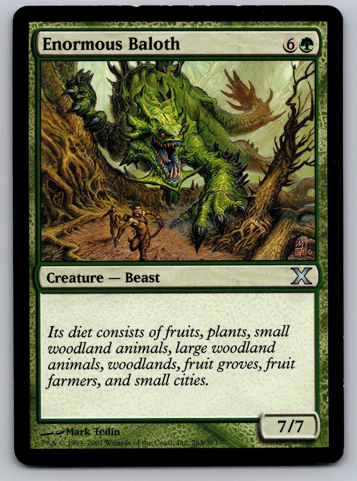Enormous Baloth 263 Uncommon 10th Edition Magic: The Gathering Near Mint