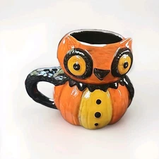  Transpac Johanna Parker Design 6" Halloween OWL Mug
