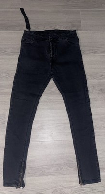 Cool LA HAINE INSIDE US Jeans Hose Skinny Schwarz Gr.48/M/W32 L32 Vintage
