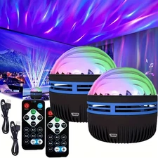 2PACK Northern Lights Galaxy Projection Lamps Aurora Projector Night Light Gift