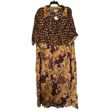BOP Leopard Floral Print Dress Size 4xl
