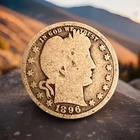 1896 P BARBER QUARTER DOLLAR - US COLLECTIBLE COIN 90% SILVER