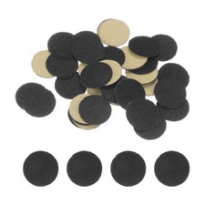 48pcs Round Adhesive Felt 20mm 3/4" Craft Stickers Non-Woven Fabric Black