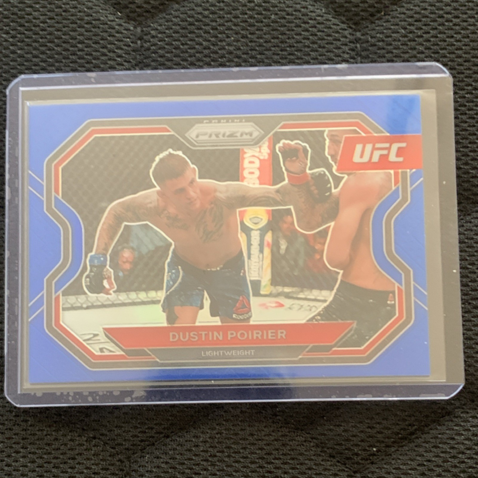 2021 Panini Prizm UFC Dustin Poirier #128 Blue Prizm /199 First year Prizm
