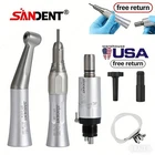 SANDENT Dental Slow Low Speed Handpiece Straight Contra Angle Air Motor 4 Holes