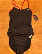 TYR Women’s Hexa Cutout Fit 36 Black With Red