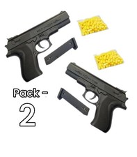 Realistic Toy Pistols 2 Pack Includes BBs  Reloadable Magazines