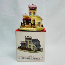 VINTAGE 1997 Berghoff Butcher Shop #AH131  Awnings  3 in W X 3 in L x 3 1/2 in H