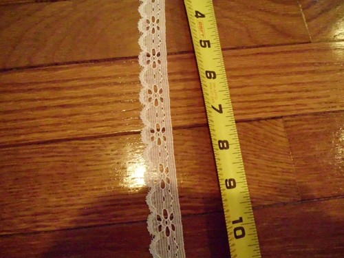 3/4" x 10 Yards, White Lace, Multiple Lots Available - Lot # C32