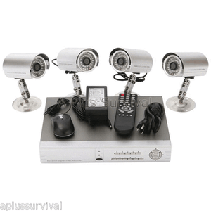 4 Channel Video Surveillance System DVR Cameras Cables Complete Security Kit 4 Channel Video Surveillance System DVR Cameras Cables Complete Security Kit