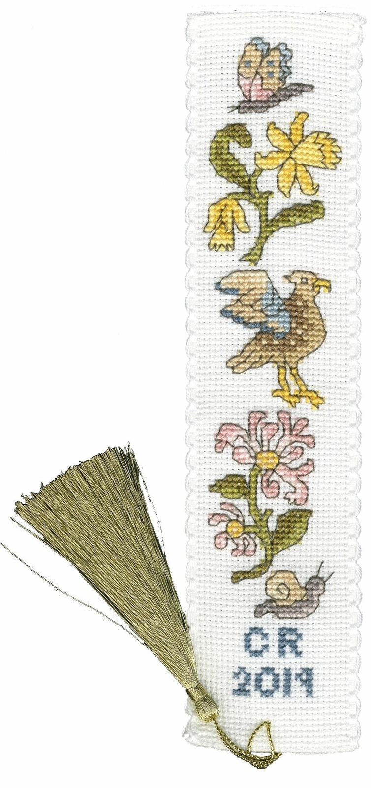 Daffodil & Honeysuckle Bookmark Cross Stitch Kit by Bothy Threads