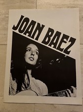 Original Joan Baez Poster From The 1960’s Over 50 Years Old