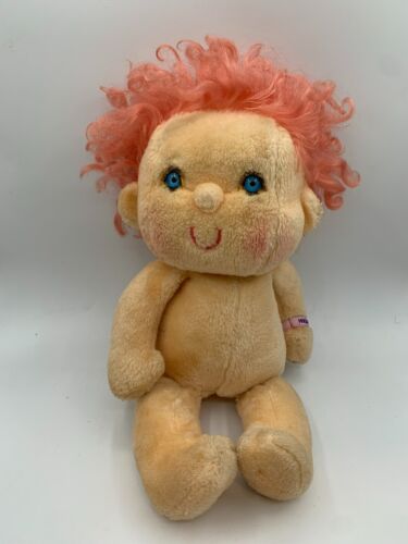 Vintage Kenner Hugga Bunch Huggins Plush Doll 1985 Pink Hair Hallmark Orange