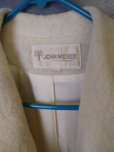 Vintage John Meyer Wool blend Overcoat Womens Sz 12 Shawl collar Classic Blazer - Picture 9 of 10