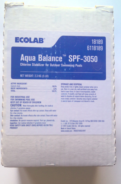 Ecolab Aqua Balance SPF-3050 Chlorine Stabilizer for outdoor Swimming Pools