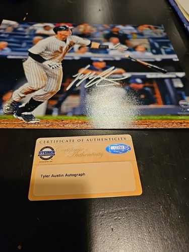 Tyler Austin signed 8x10 photo Yankees Steiner COA - Picture 4 of 4