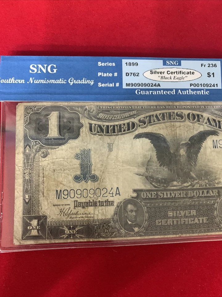 1899 $1 Silver Certificate Black Eagle SNG GO6 FR#236 - Image 2 of 4