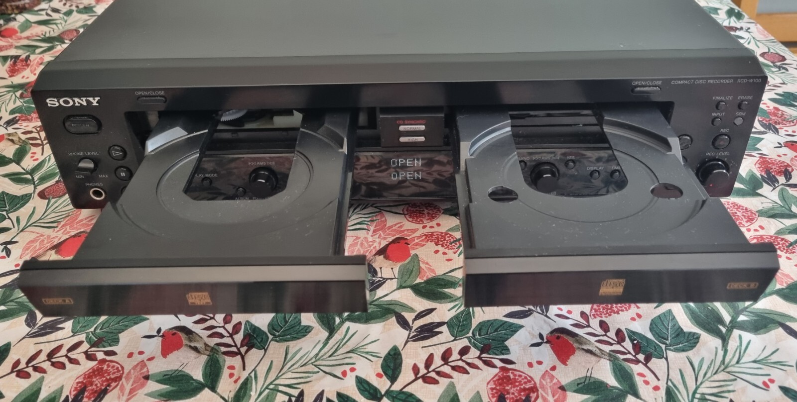 Sony RcdW100 Dual CD Player/CD Recorder Twin Deck eBay