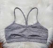 Lululemon Flow Y Sports Bra Women's Size 8 Heather Gray