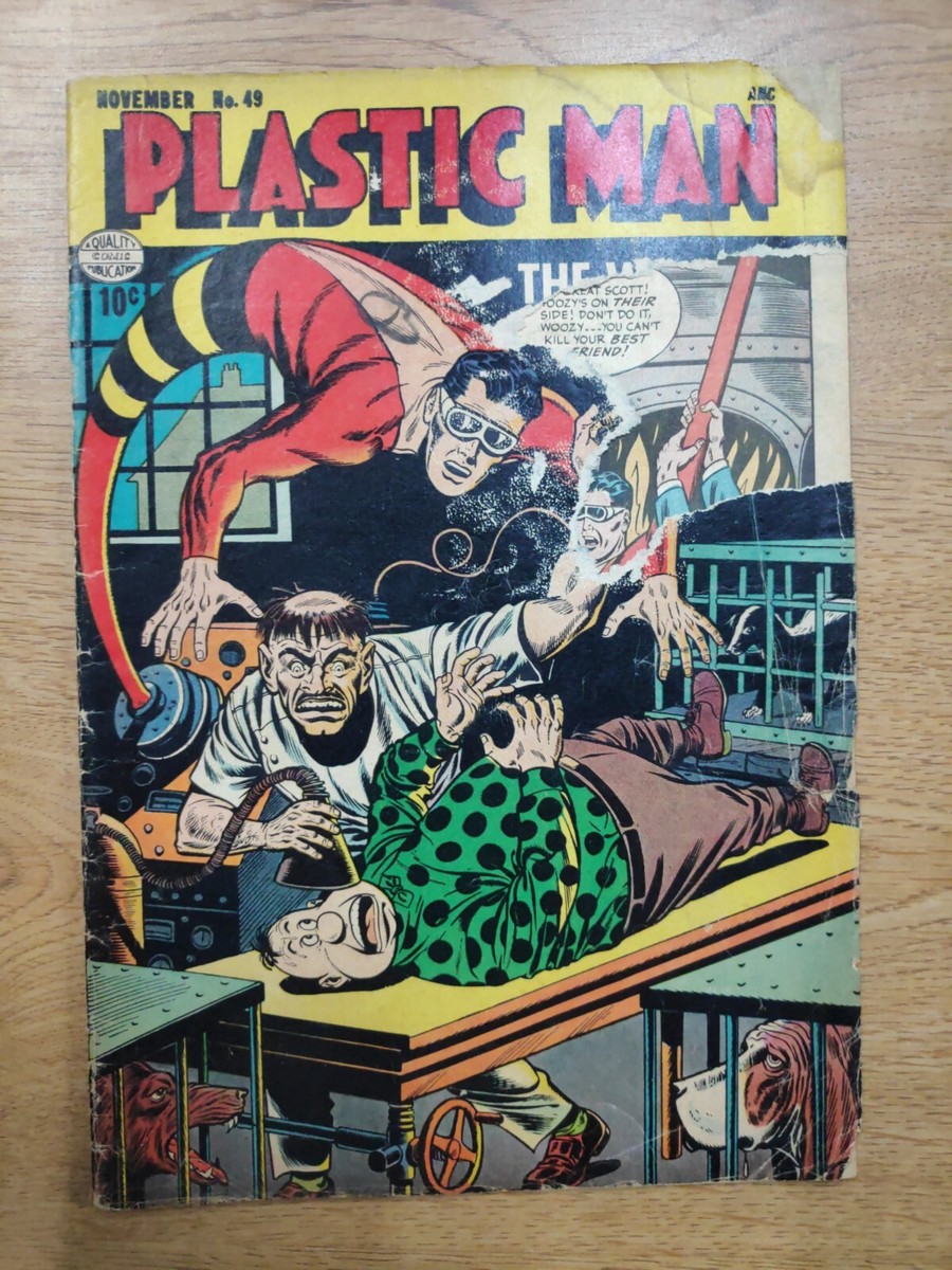 Plastic Man #49 1954 Dick Dillin Cover, Jack Cole Art Quality