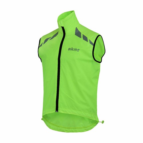Cycling Gilet Shower Windproof Foldable Running Jacket Breathable Hi-viz vest - Picture 5 of 23