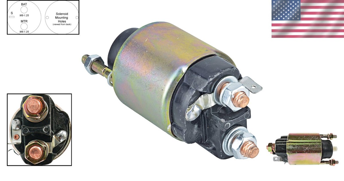 New 12V Kawasaki Starter Solenoid Compatible with John Deere - 1