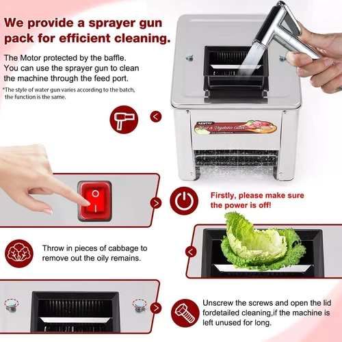 850W Commercial Electric Meat Cutter Slicer Shredding Cutting Machine Kitchen US - Picture 6 of 66