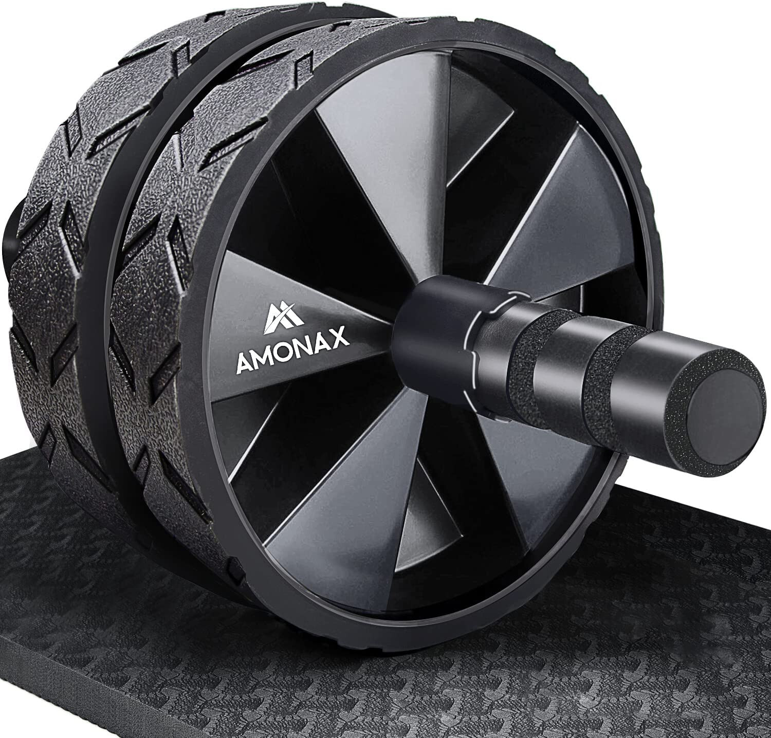 Roue abdominale convertible avec poignées ergonomiques pour fitness et gainage
