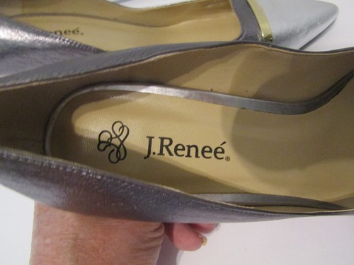 J. Renee Adena Metallic Silver Pumps NWOB Retail $110 Womens Size 11 - Picture 7 of 8