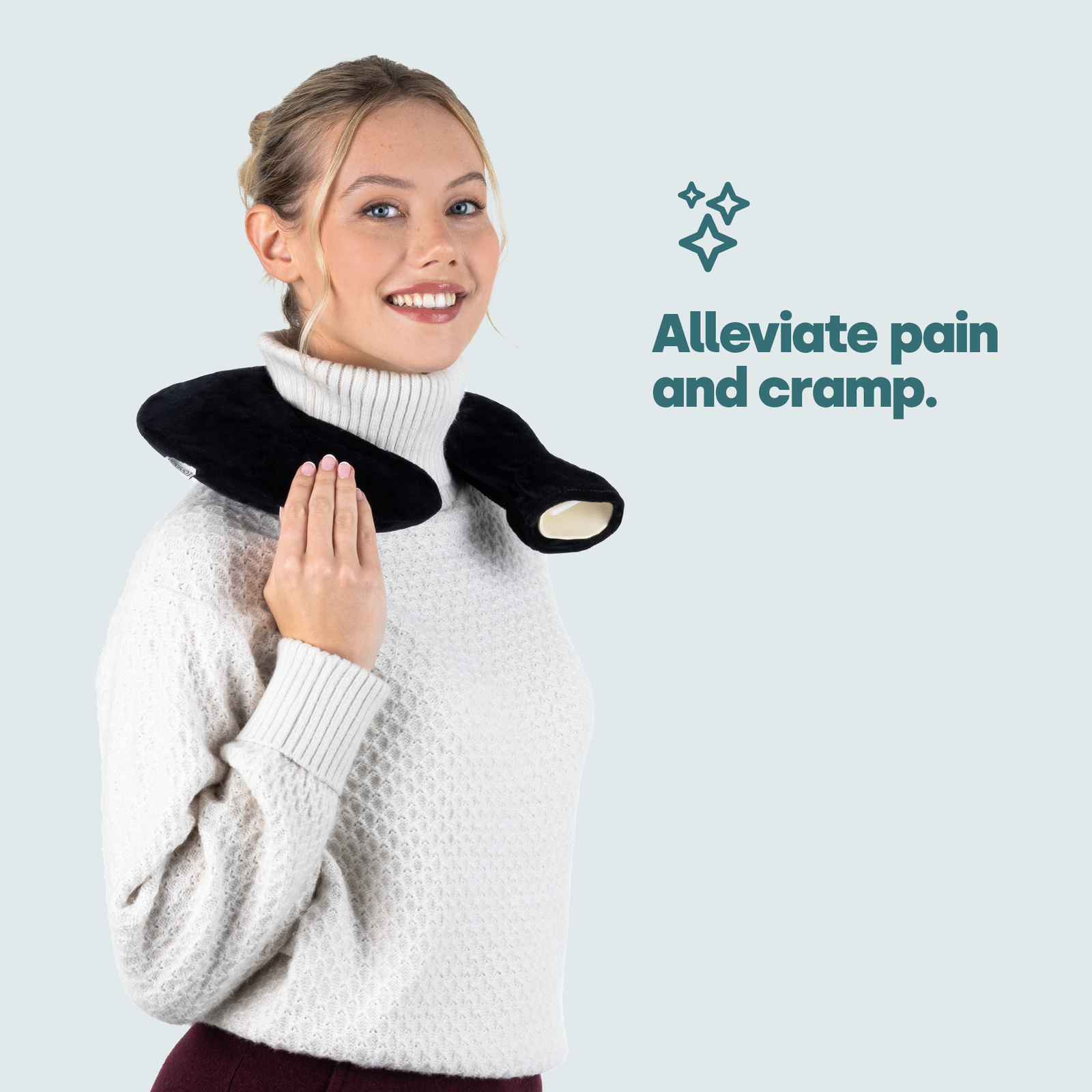 Hot Water Bottle Neck & Shoulder Soft Fleece Warmer Stress Pain