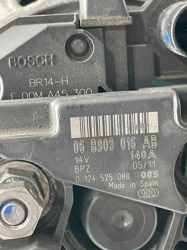 2011 VW Golf GTI 2.0L OEM 14V 140 Amp Alternator 83K Bosch 06B903016AB 2006-2014 - Picture 7 of 8