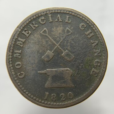 1820 Half Penny Token Upper Canada Commercial Change (B1062)
