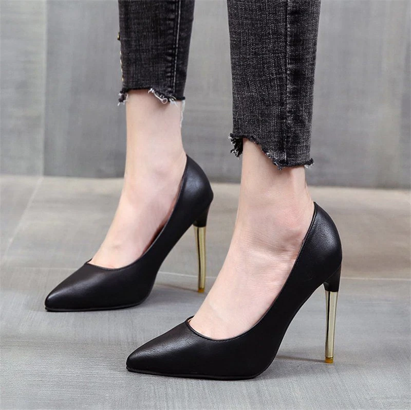 High heel top work shoes