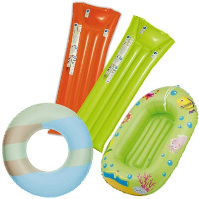 Wehncke Kinderbade Set Schwimmring Kinderboot Luftmatratze Boot Kinder Spielzeug