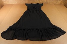 Old Navy Womens Size Small Black Waist-Defined Flutter-Sleeve Midi Dress New