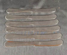 6 Stainless 18/10 Flat Handle Butter Spreader by Dansk in the Silhouette Pattern