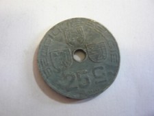 belgique pièce - belgie munt 25 centimes 1943