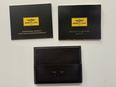 Breitling Galactic Unitime SleekT Handbuch Broschürenhalter authentisch